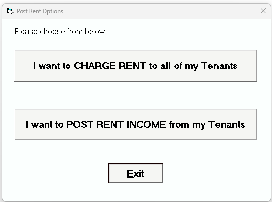Post Rent Options