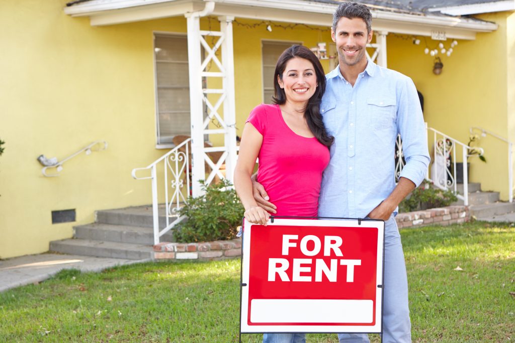 Couple at new Rental Property